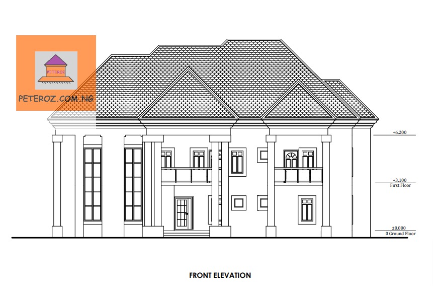 Architectural Drawing: Unique Portable 5-Bedroom Dup
