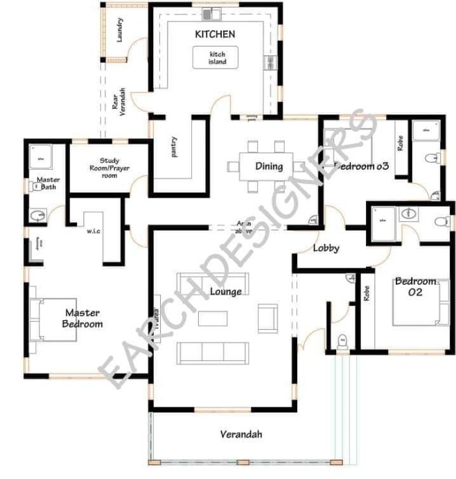 3 bedroom plan