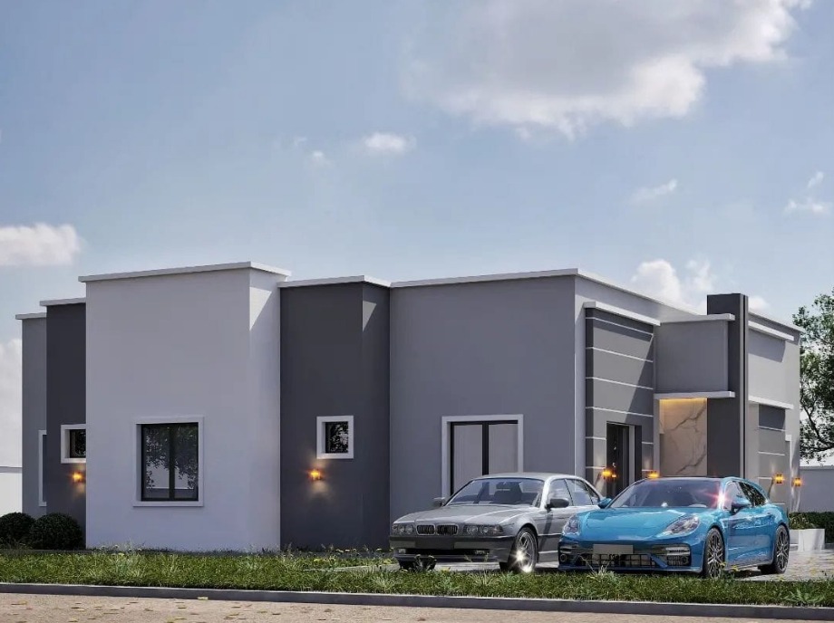 5-Bedroom Hidden Roof Bungalow design