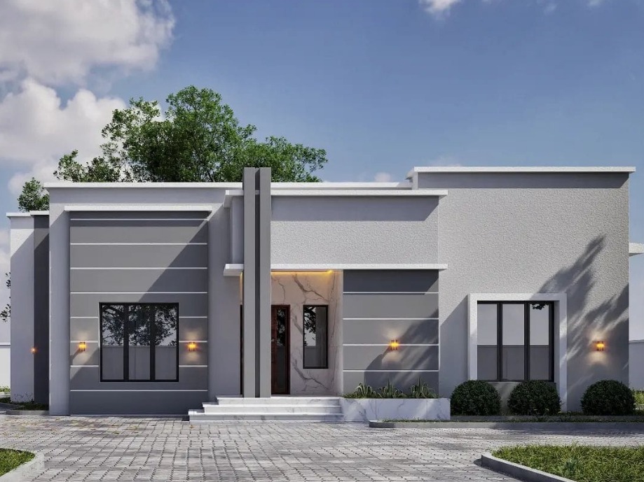 5-Bedroom Hidden Roof Bungalow design