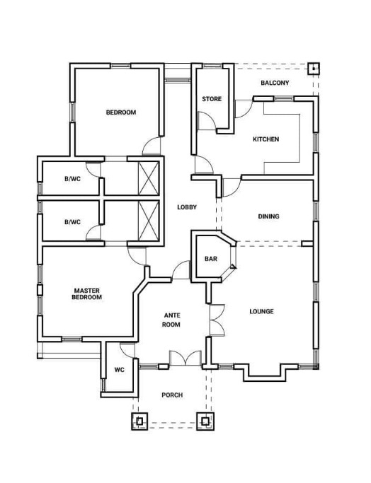 Standard 2 Bedroom Floor Plan for review