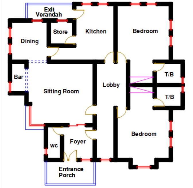 2 Bedroom Bungalow Floor Plan Samples