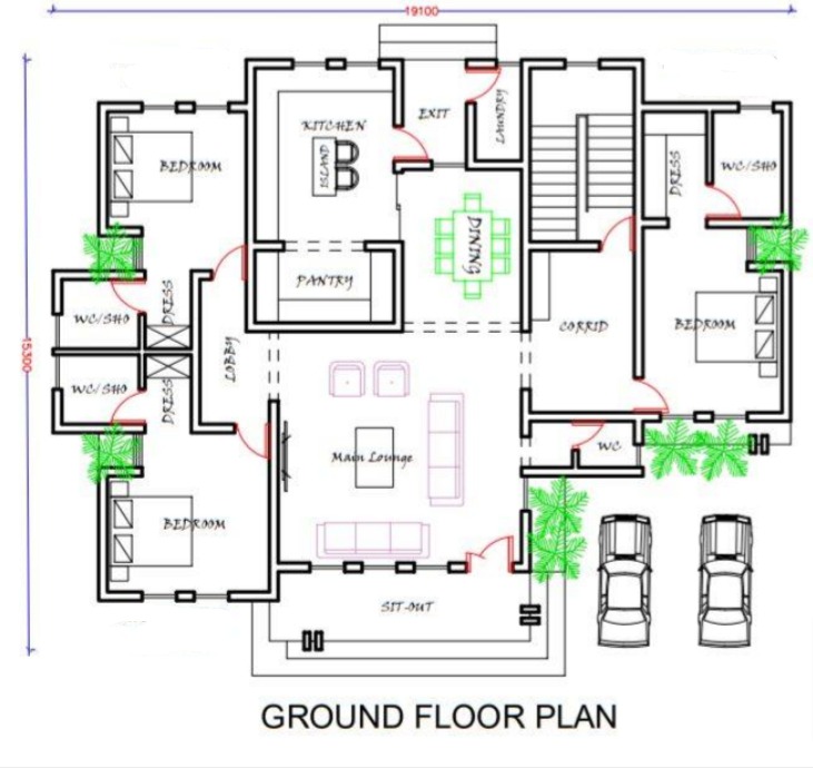 3-Bedroom Bungalow with a Pent-house