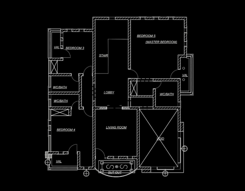 5-Bedroom Duplex House Plan Sample