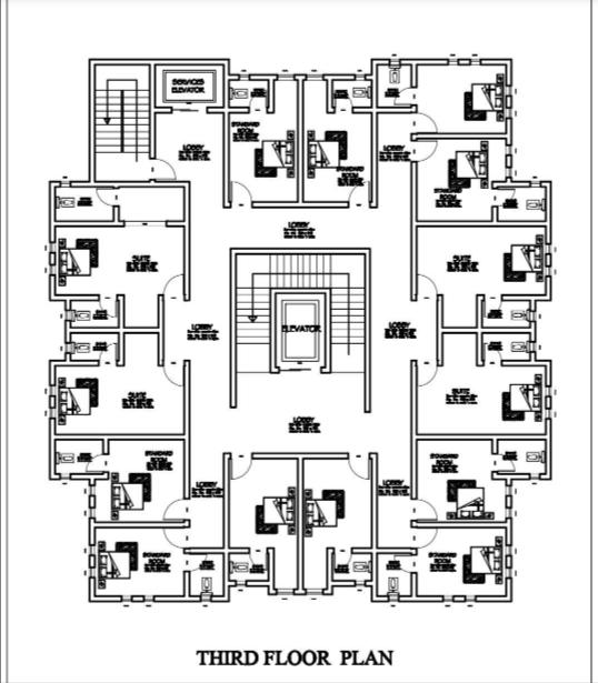 Free 50-Rooms Hotel Design