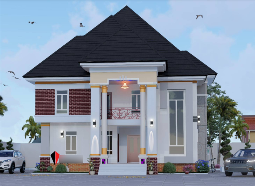 Simple and Beautiful 5 Bedroom House Design